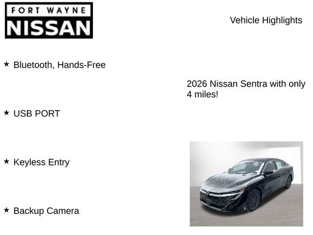 2026 Nissan Sentra SV