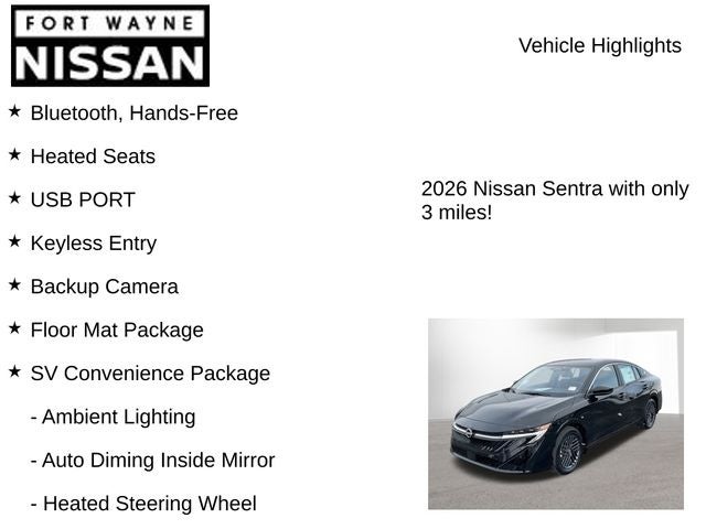 2026 Nissan Sentra SV