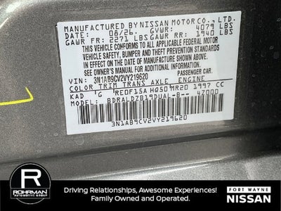 2027 Nissan Sentra SV