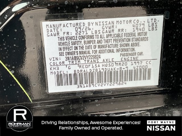 2027 Nissan Sentra SV
