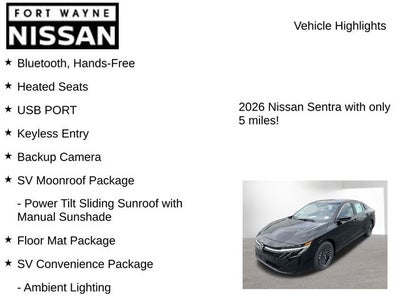2026 Nissan Sentra SV