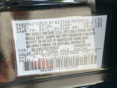 2027 Nissan Sentra SV