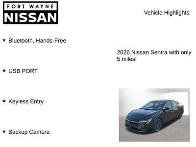 2026 Nissan Sentra SV