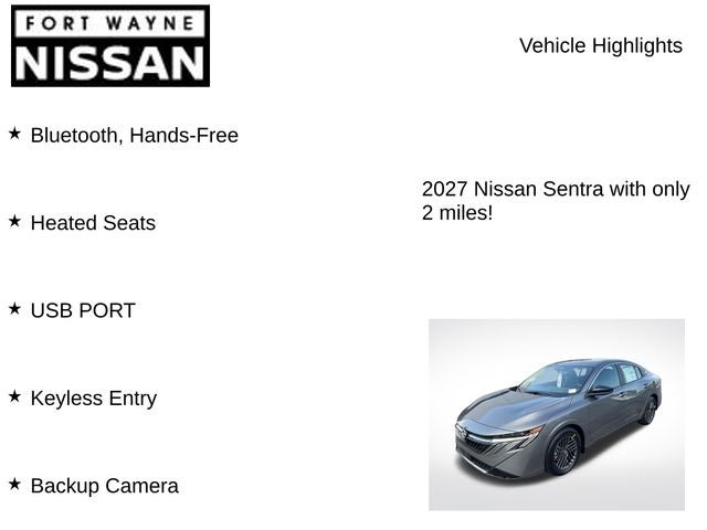 2027 Nissan Sentra SV
