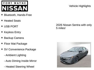2026 Nissan Sentra SV