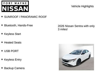 2026 Nissan Sentra SV