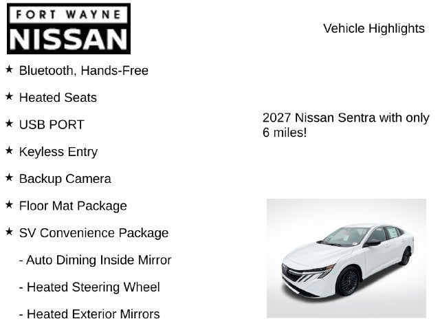 2027 Nissan Sentra SV
