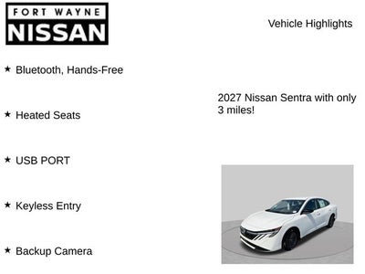 2027 Nissan Sentra SV