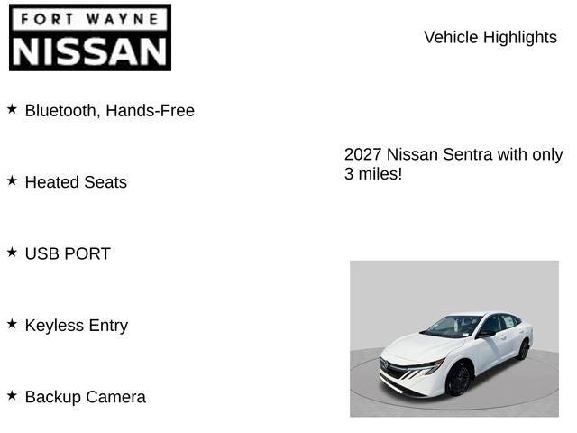 2027 Nissan Sentra SV