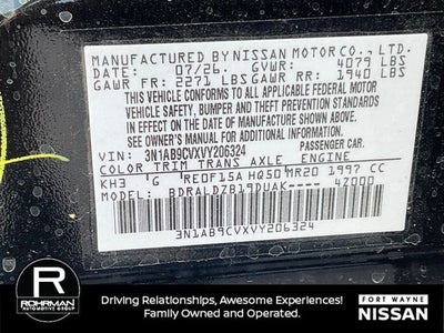 2027 Nissan Sentra SV