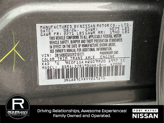 2027 Nissan Sentra SV