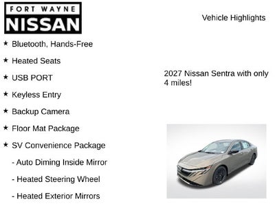 2027 Nissan Sentra SV
