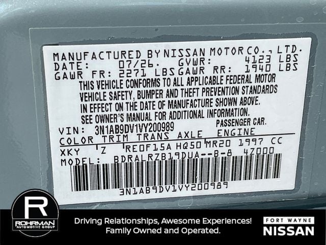 2027 Nissan Sentra SR