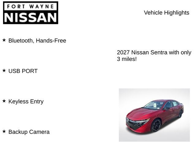 2027 Nissan Sentra SR