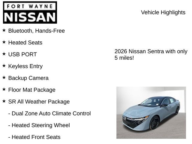 2026 Nissan Sentra SR