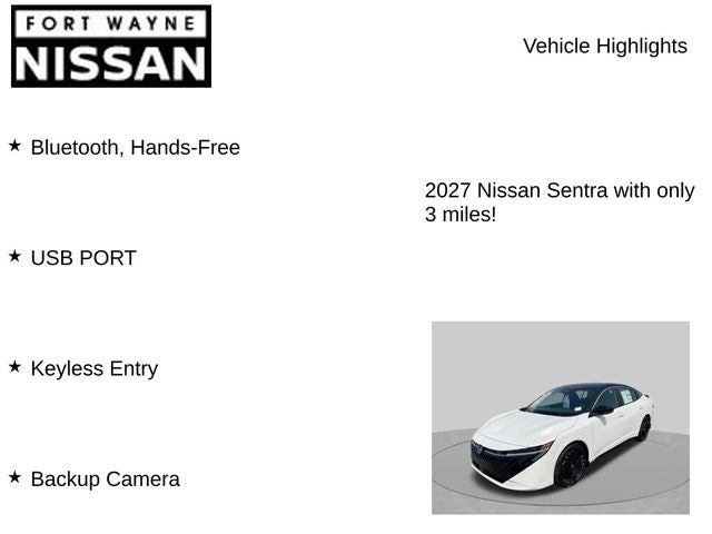 2027 Nissan Sentra SR
