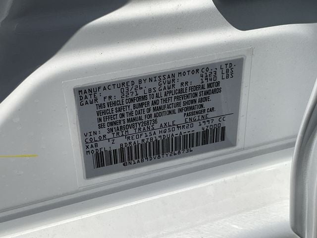 2026 Nissan Sentra SR