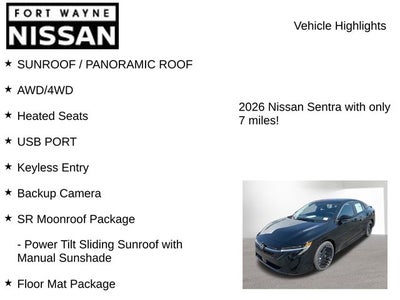 2026 Nissan Sentra SR