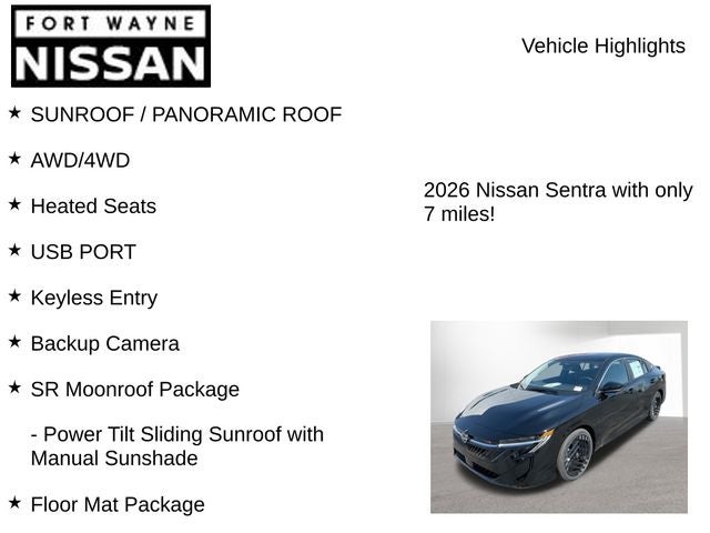 2026 Nissan Sentra SR