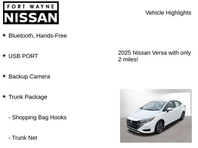 2025 Nissan Versa 1.6 SV