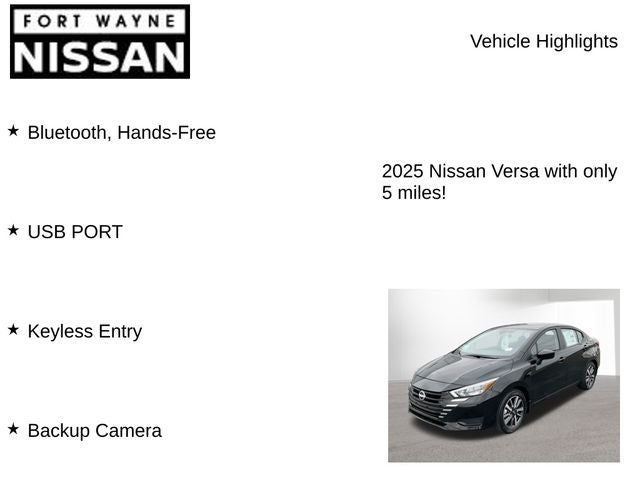 2025 Nissan Versa 1.6 SV