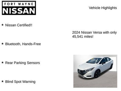 2024 Nissan Versa 1.6 SR