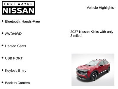 2027 Nissan Kicks SV