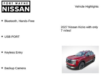2027 Nissan Kicks SV