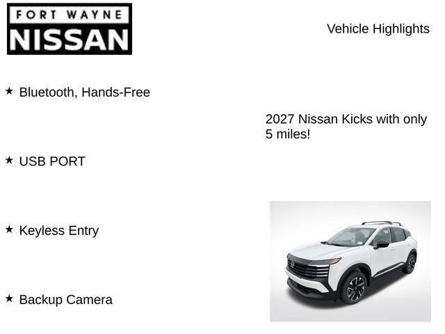 2027 Nissan Kicks SV