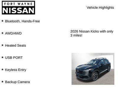 2026 Nissan Kicks SV