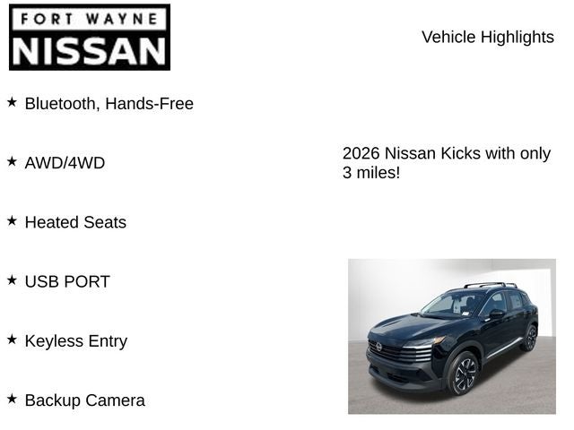 2026 Nissan Kicks SV