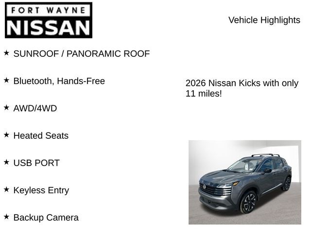 2026 Nissan Kicks SV