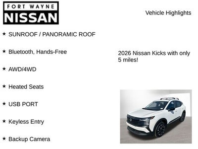 2026 Nissan Kicks SV