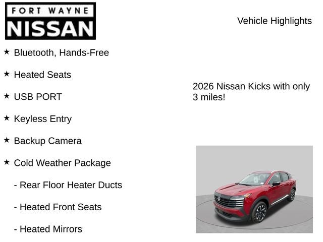 2026 Nissan Kicks SV
