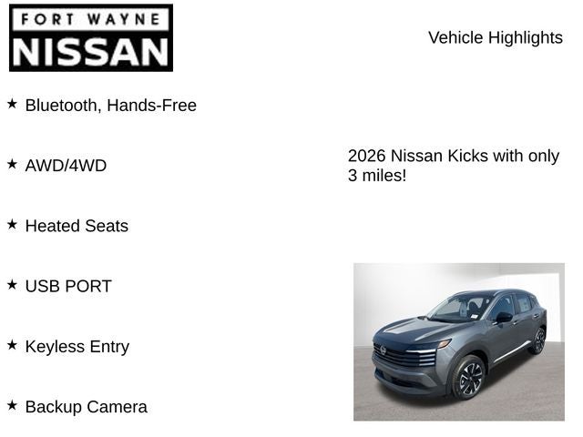 2026 Nissan Kicks SV