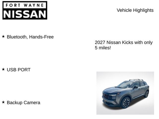 2027 Nissan Kicks SV