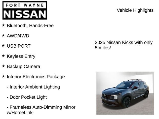 2025 Nissan Kicks SR