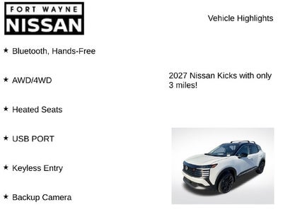 2027 Nissan Kicks SR