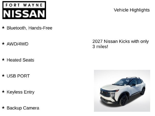 2027 Nissan Kicks SR