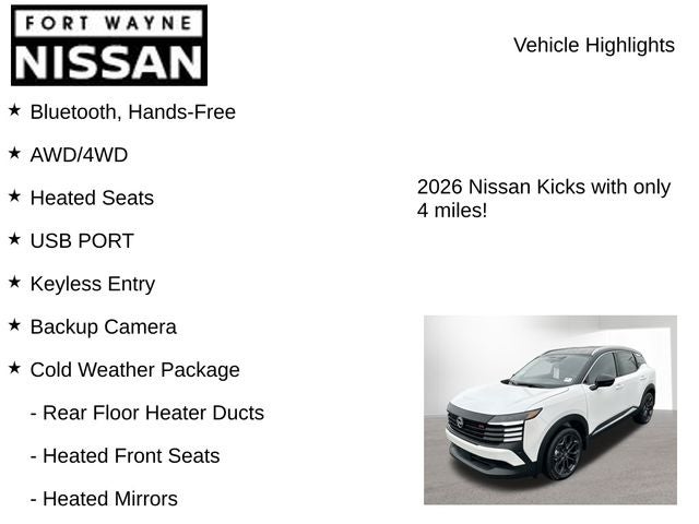 2026 Nissan Kicks SR