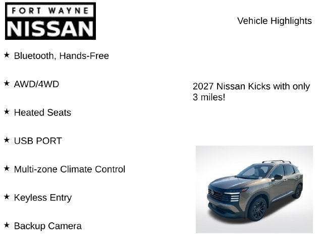 2027 Nissan Kicks SR