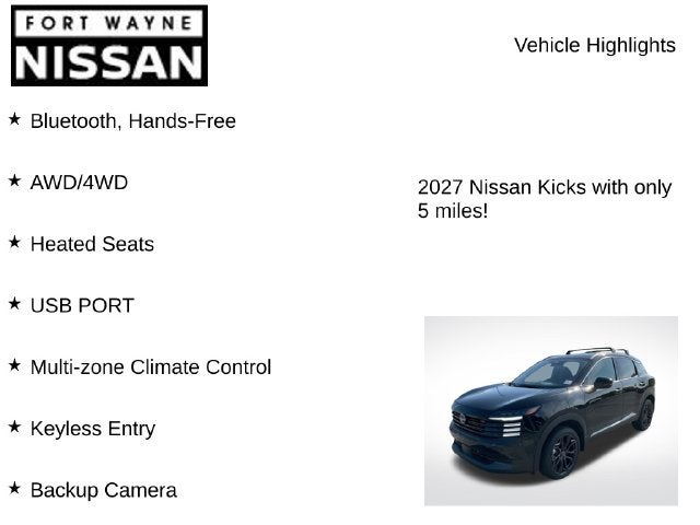2027 Nissan Kicks SR