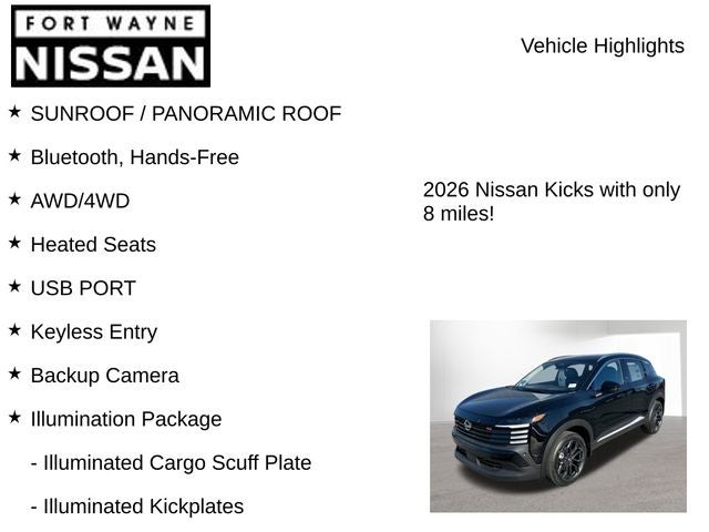 2026 Nissan Kicks SR