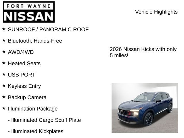 2026 Nissan Kicks SR