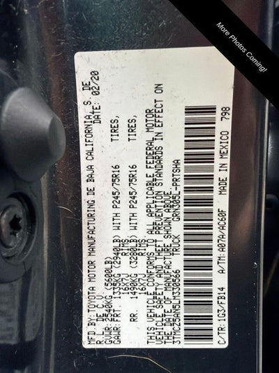2020 Toyota Tacoma SR V6