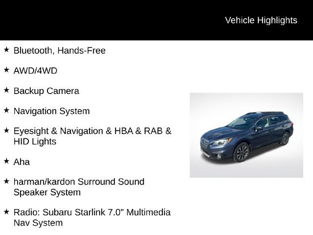 2017 Subaru Outback 2.5i Limited