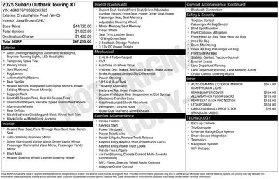 2025 Subaru Outback Touring XT