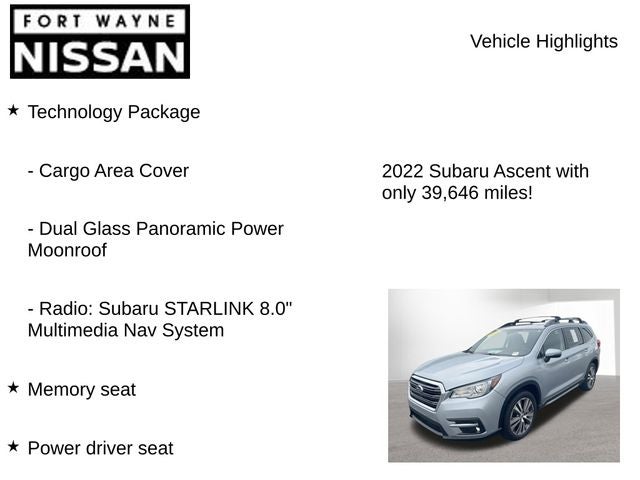 2022 Subaru Ascent Limited