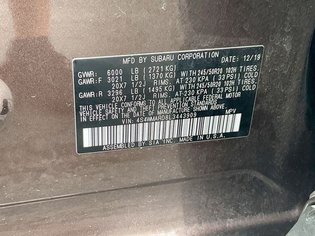 2020 Subaru Ascent Touring