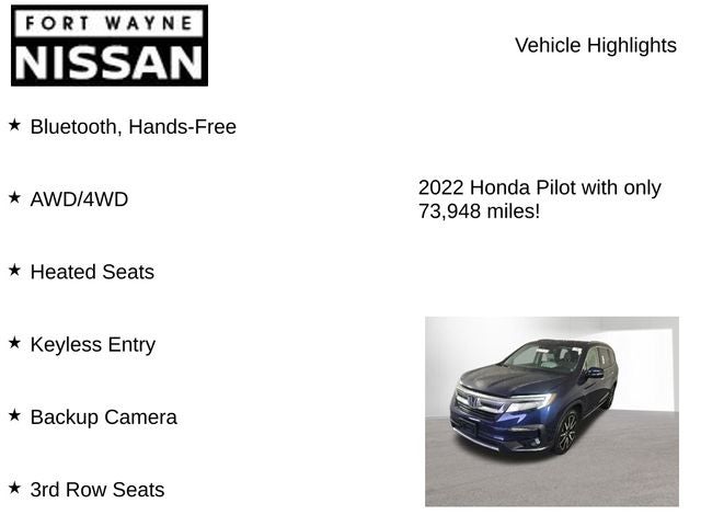 2022 Honda Pilot Touring 8 Passenger